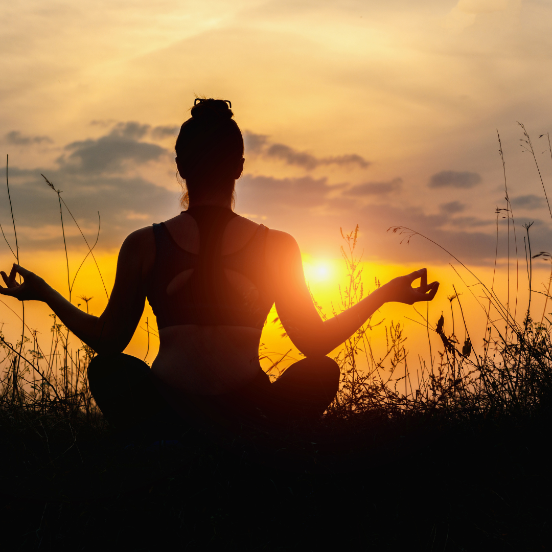 woman meditating
