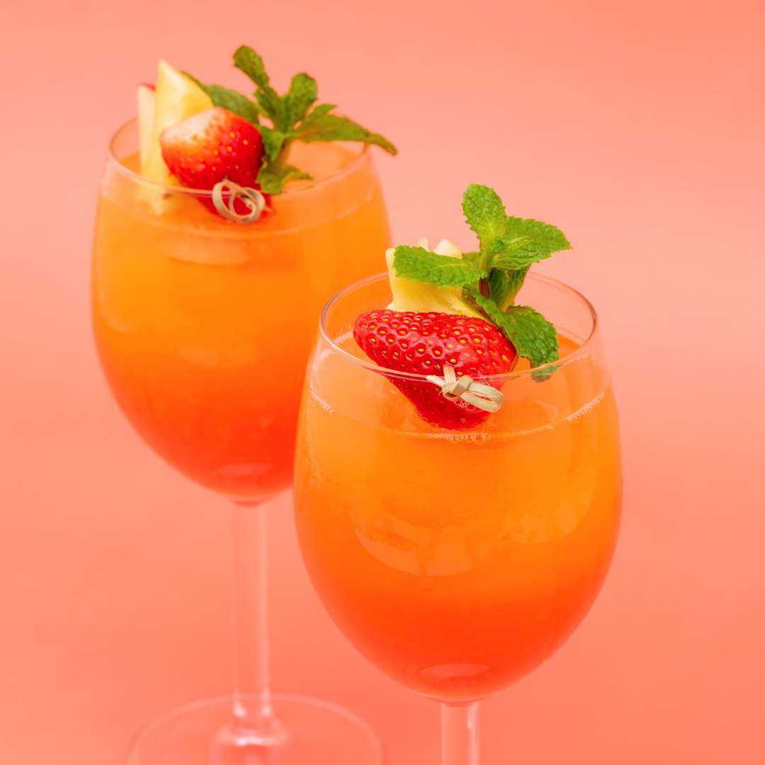 orange strawberry mocktail orange strawberry mocktail